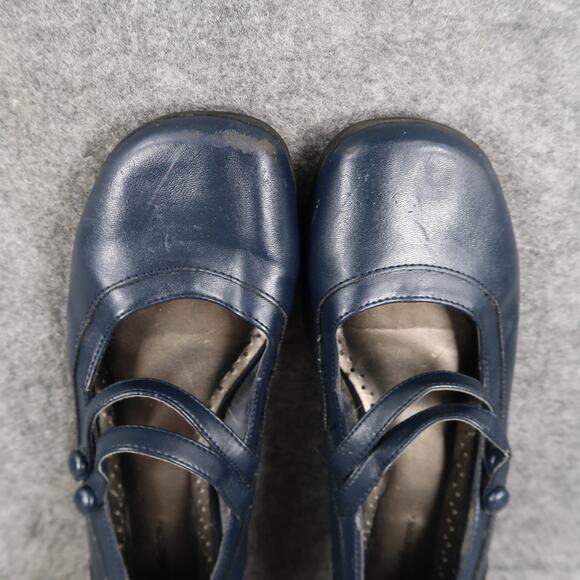 Croft & Barrow Shoes Womens 6.5 Casual Mary Jane Clare Navy Slip On Low Wedge - Picture 7 of 12